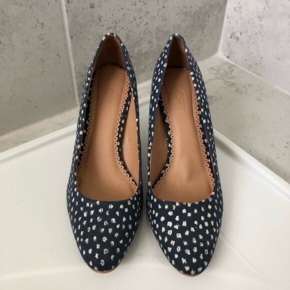 LOFT Women's Denim Speckled Pumps Size 9 - Picture 4 of 16